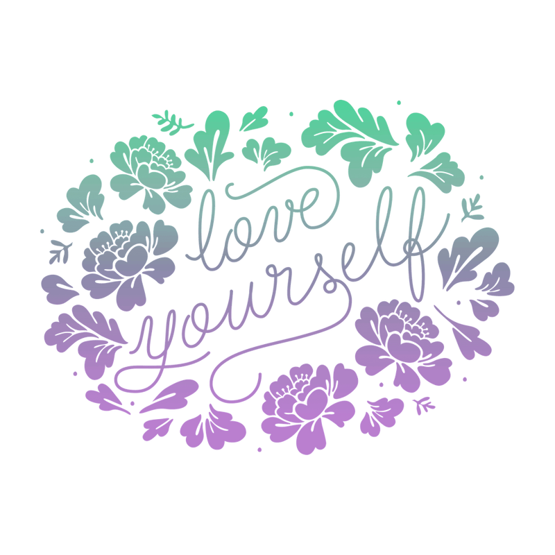 Love Yourself Purple Green
