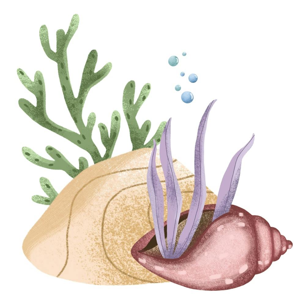 Ocean floor kids nursery art