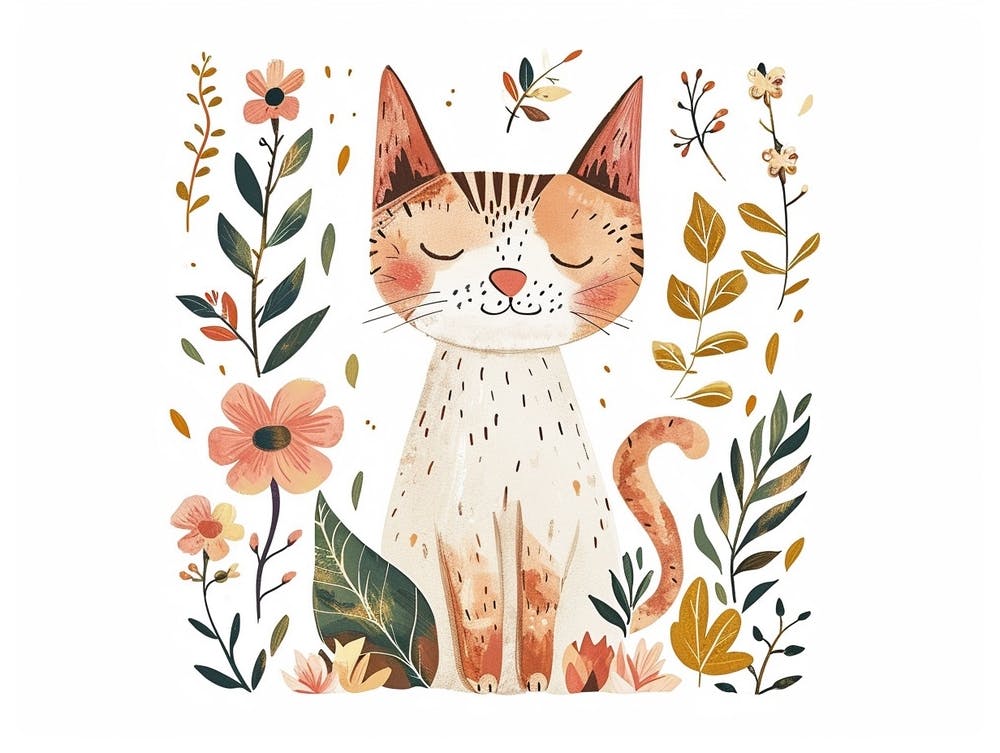 Little Floral Cat 5