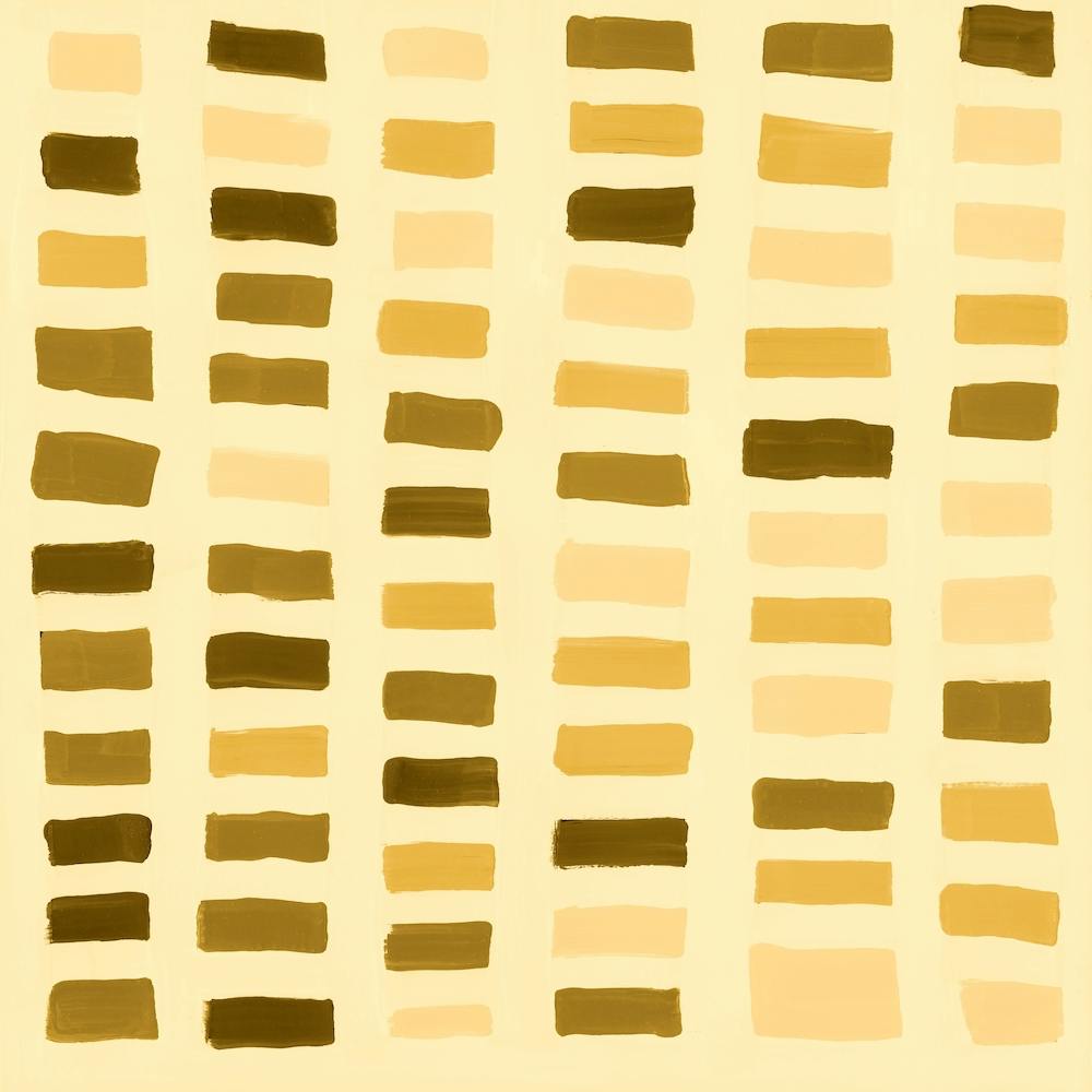 Painted Color Block Window Pane In Yellow