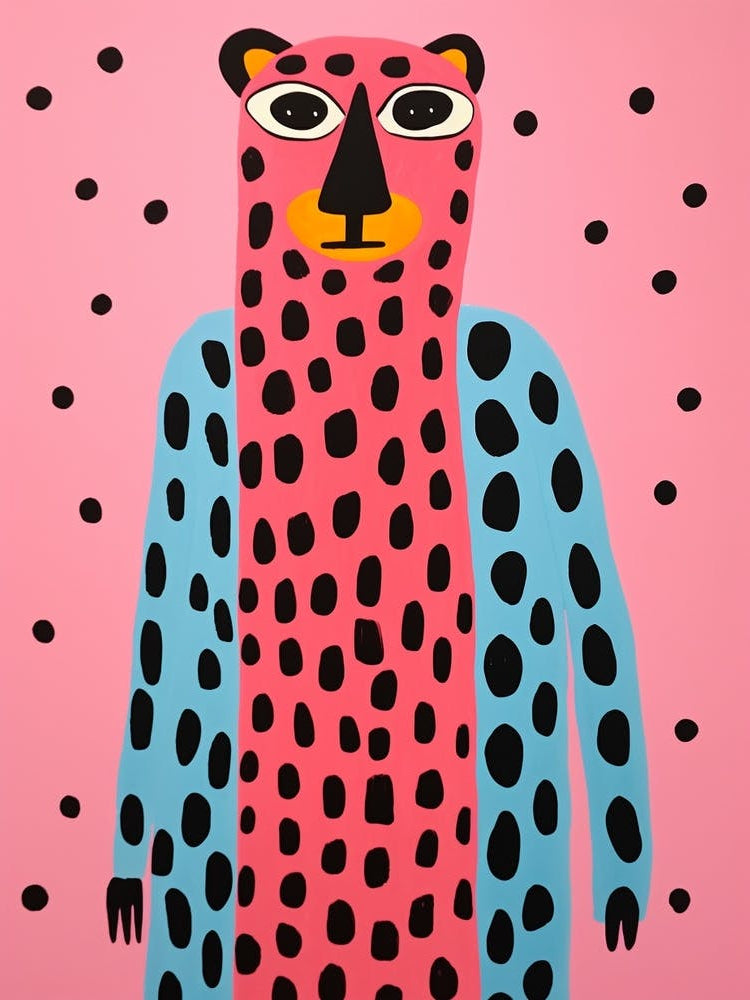 Pink Polka Dot Panther