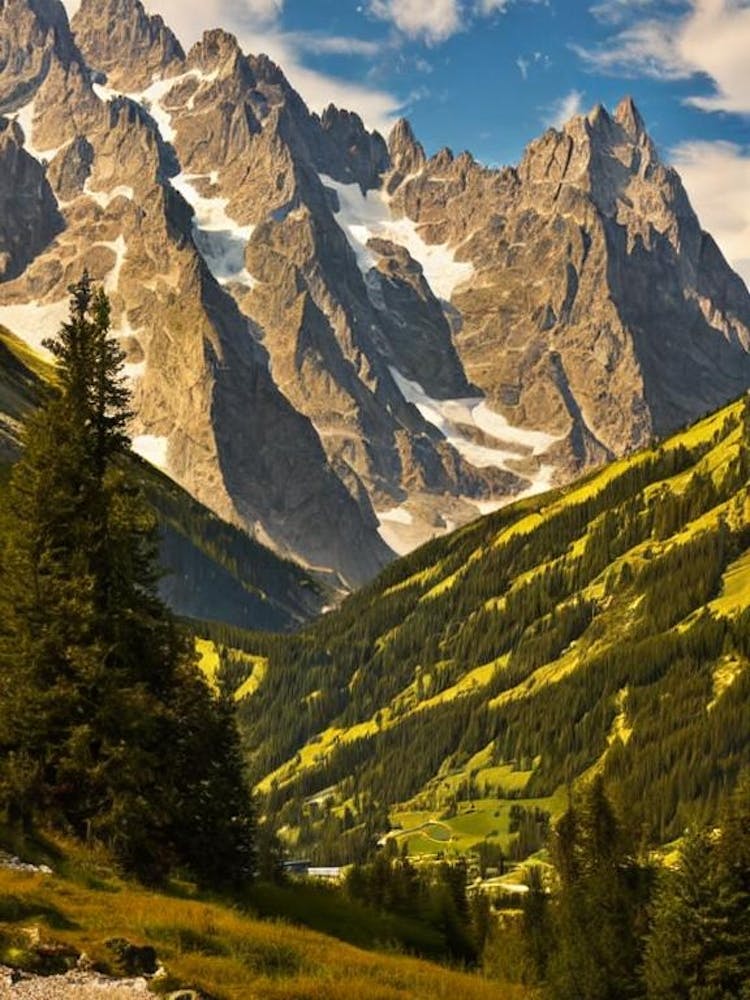 Gran Paradiso National Park Italy Vintage Poster