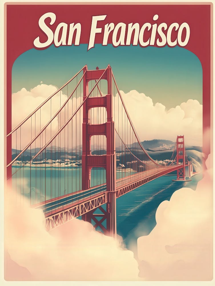 Aihrgdesign A Vintage Travel Poster Of San Francisco Featurin 484f8e5f F16e 49b6 B461 Acfb5b10620d 3