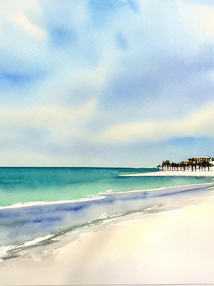 Clearwater Beach, Florida Aquarell