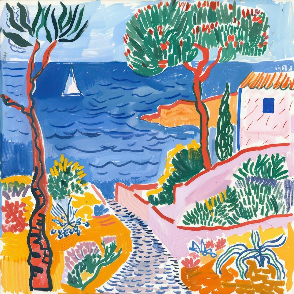 Seaside Doodle Matisse Style 4