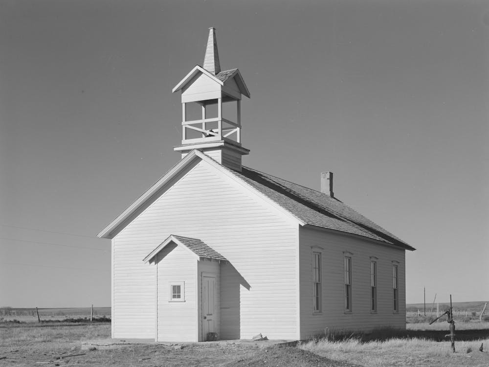 Country Church On Highway 83, Norton County, Kansas By Russell Lee 1