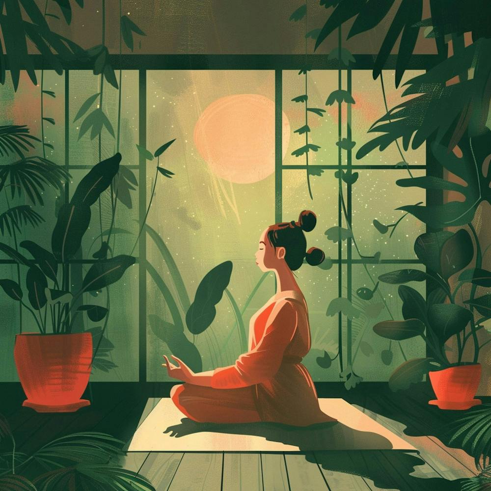 A Yoga Session Lofi Illustration 1718673593 1