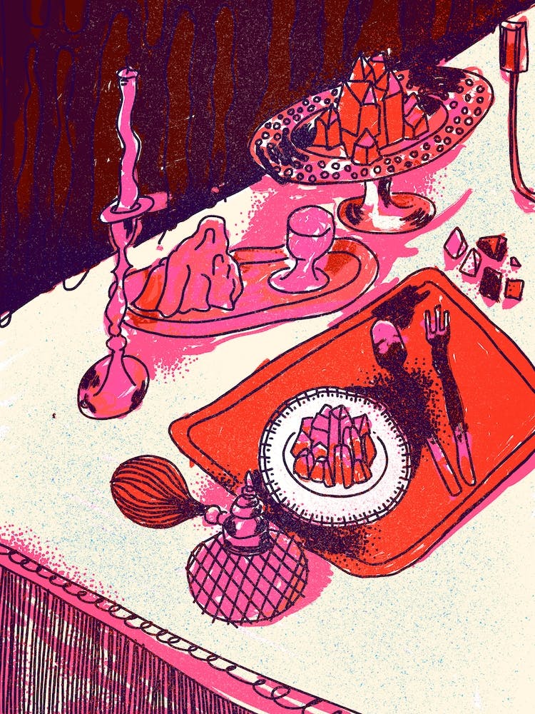 Crystal Meal Hot Pink