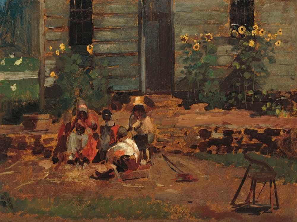 Sketch of a Cottage Yard (ca.1876), Winslow Homer