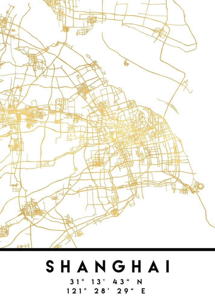Shanghai China City Street Map