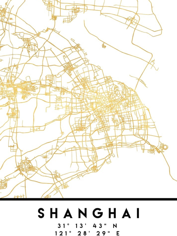 Shanghai China City Street Map