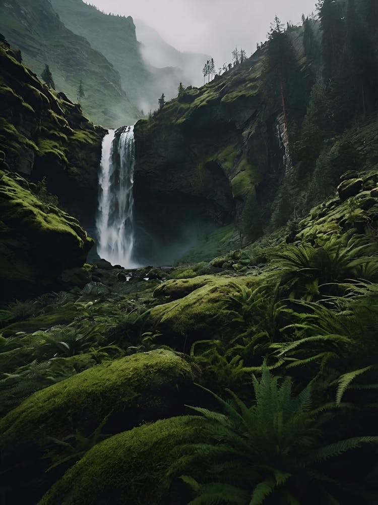 Waterfall In The Forest