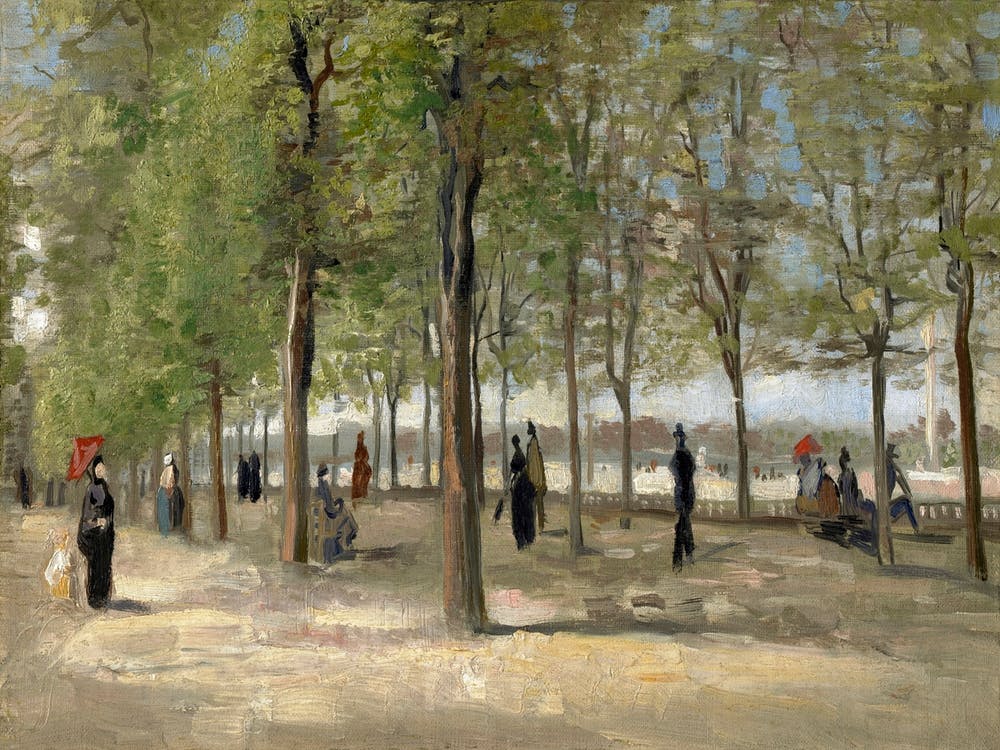 Terrace In The Luxembourg Gardens (1886), Vincent Van Gogh