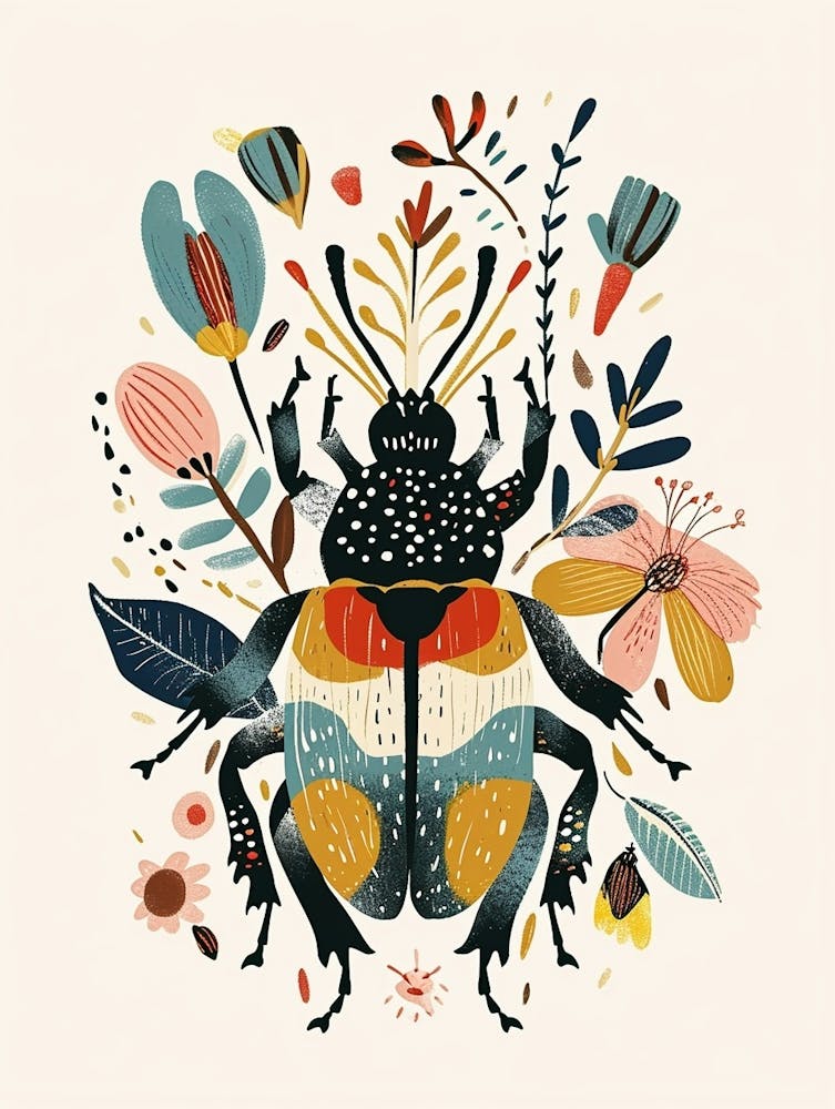 Bunte Insektenillustration Käfer 3