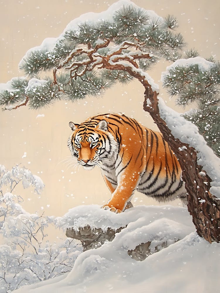 Stunning Tiger In The Snow 7