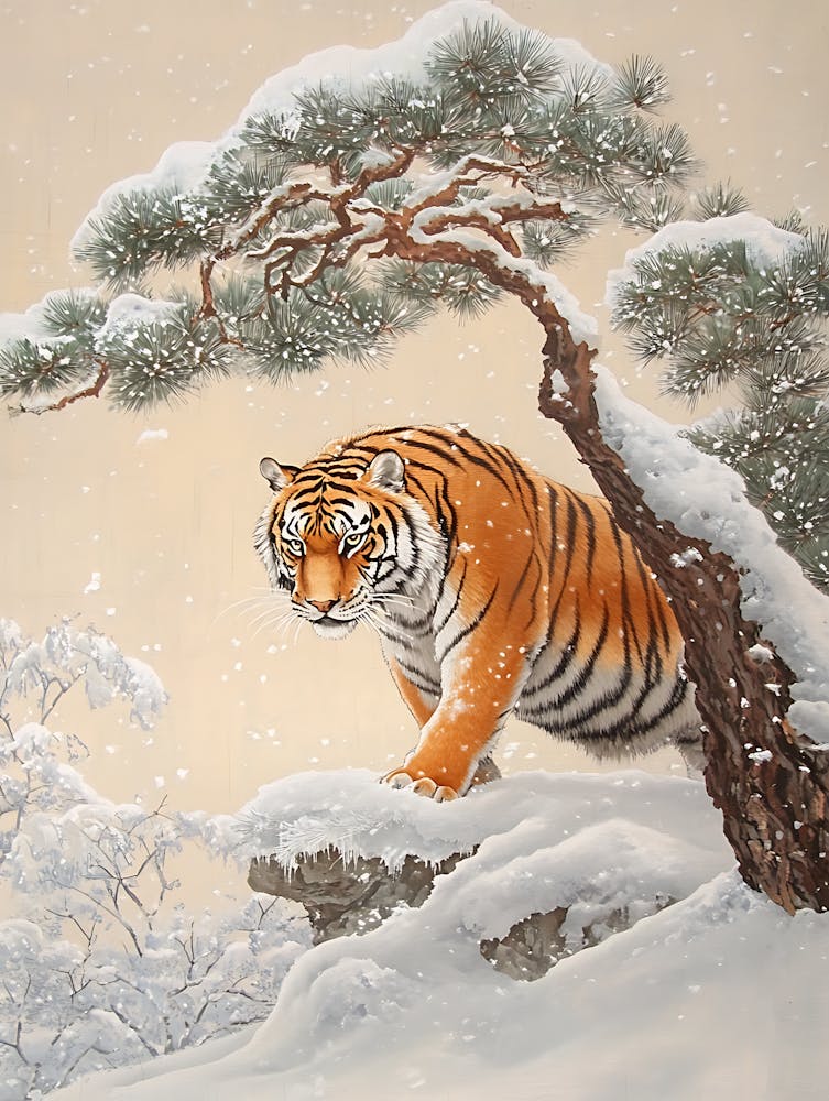 Stunning Tiger In The Snow 7