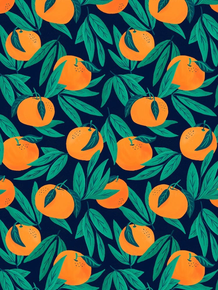 Mandarin Pattern Navy