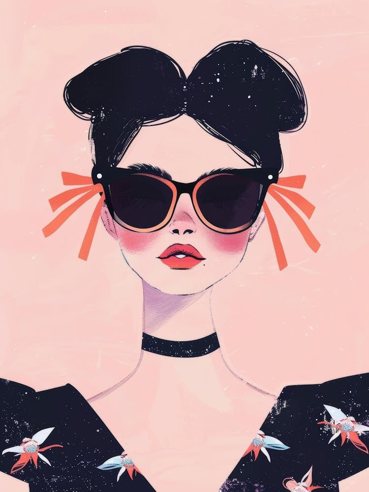 Asian Girl With Sunglasses 1