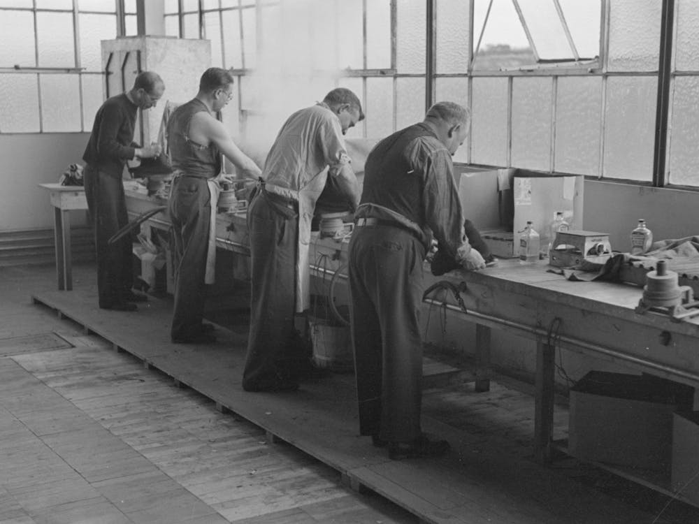 Molding Hats In The Millinery Department Of The Cooperative Garment Factory At Jersey Homesteads By Russell Lee 1