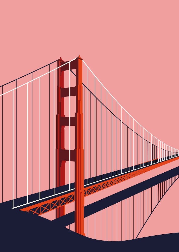 Golden Gate Bridge Pink
