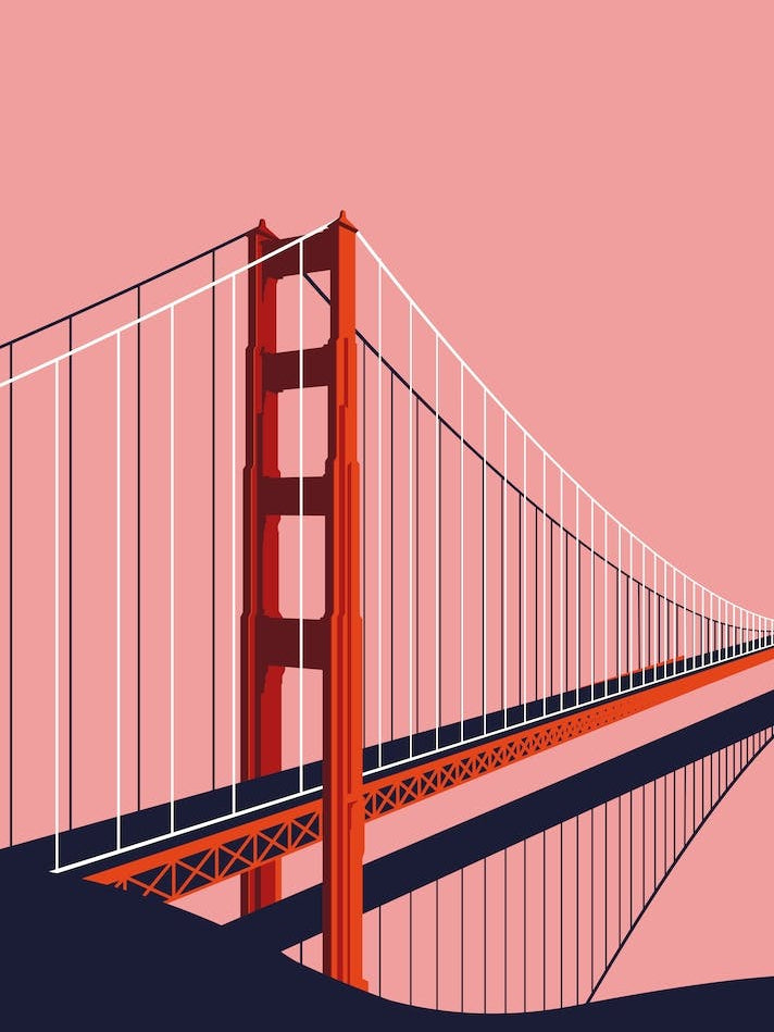 Golden Gate Bridge Pink