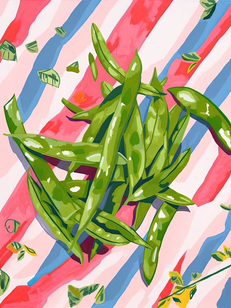 Zuckerschoten Sommer Illustration 4