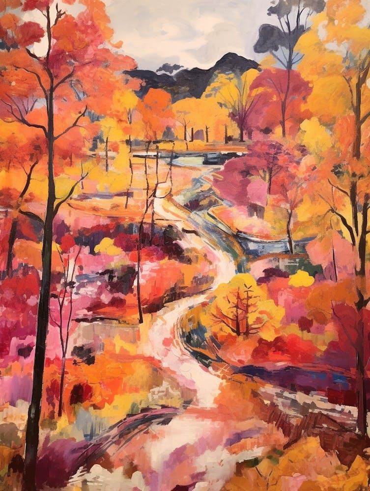 Autumn Gardens Painting Rosendals Trdgrd Sweden 3