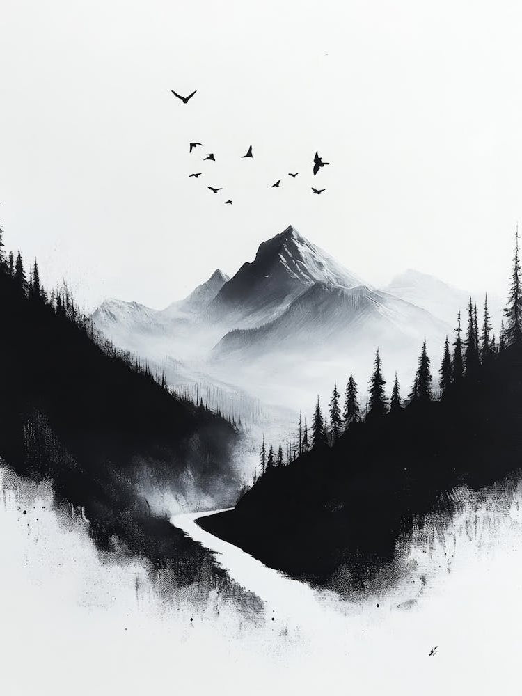 Black And White Landscape