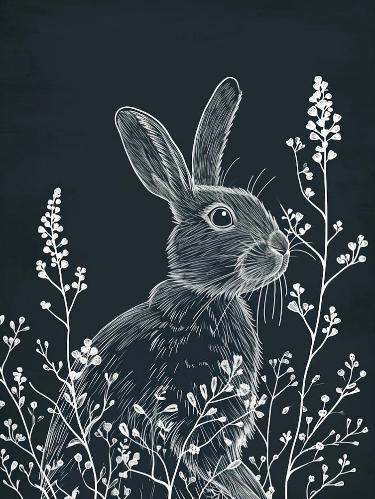 Rhinelander Rabbit Minimalist Illustration 2