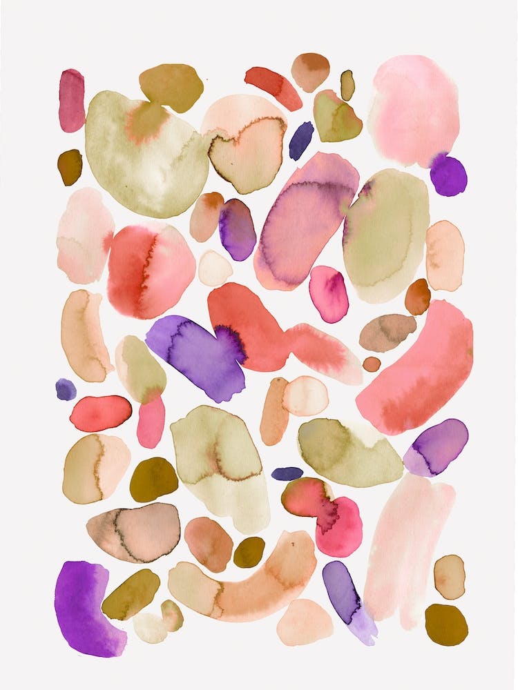 Bohemian Abstract Brushsoktres Red