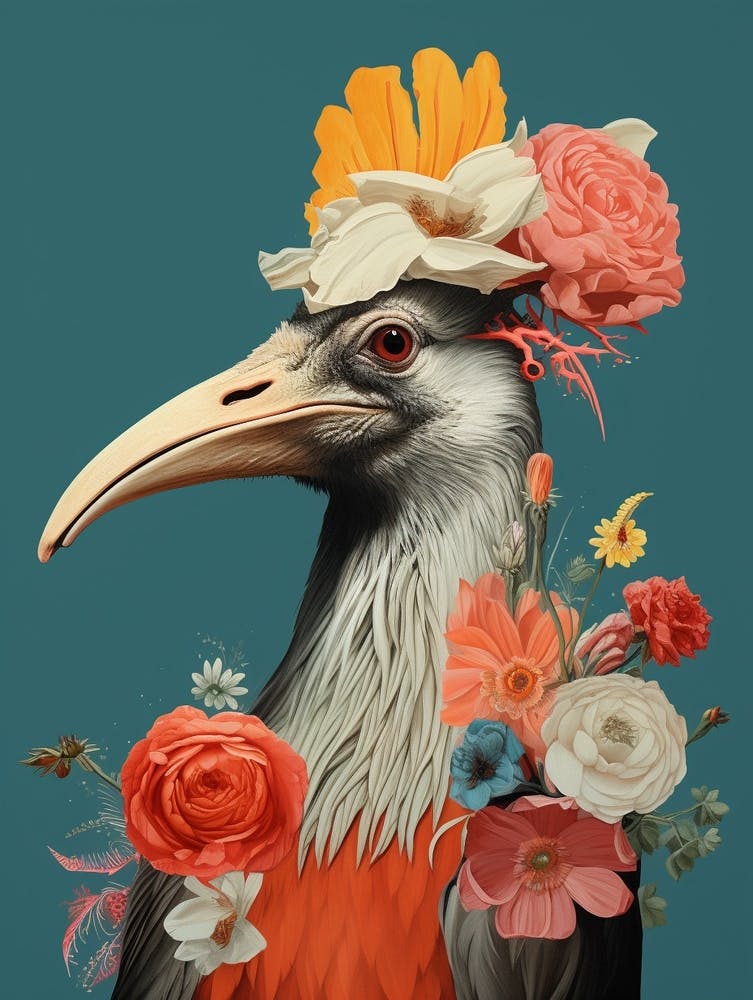 Bird With A Flower Crown Pelican 2
