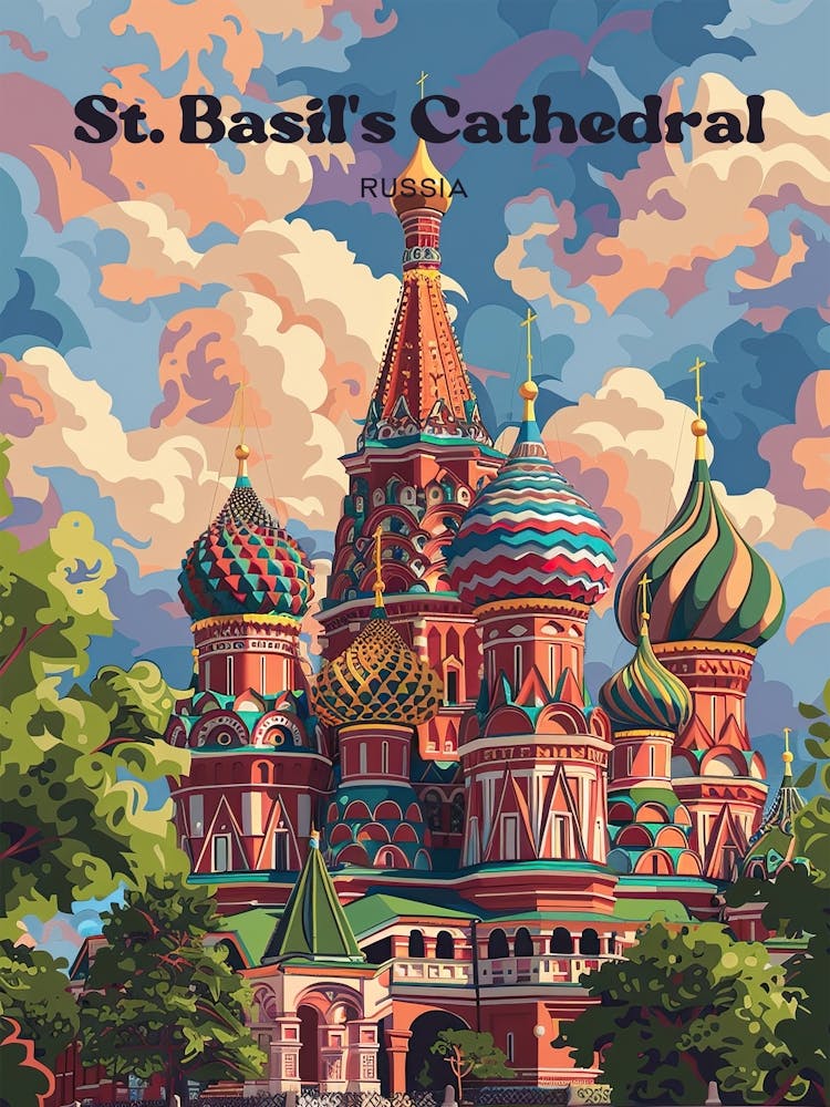St Basil S Russia Art Illustration