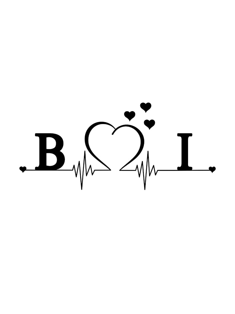 Personalized Couple Name Initial B And I Monogram