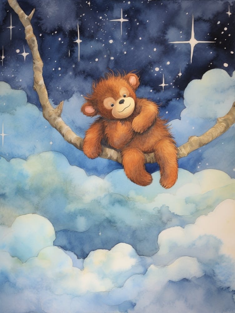 Baby Orangutan 3 Sleeping In The Clouds