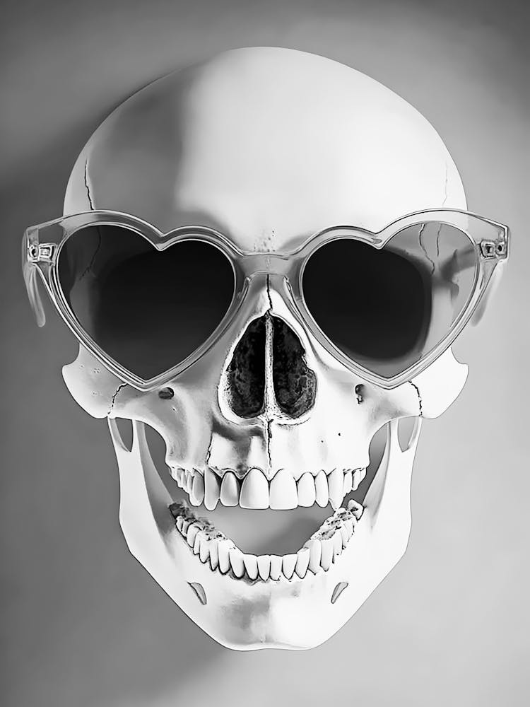Crâne Avec Lunettes De Soleil 1