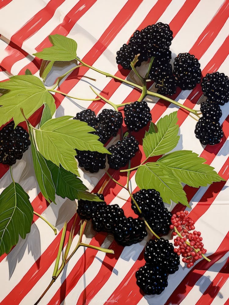 Holunderbeeren Frucht Sommerillustration 4