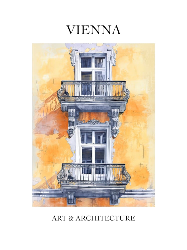 Vienna Travel And Architecture Poster 1