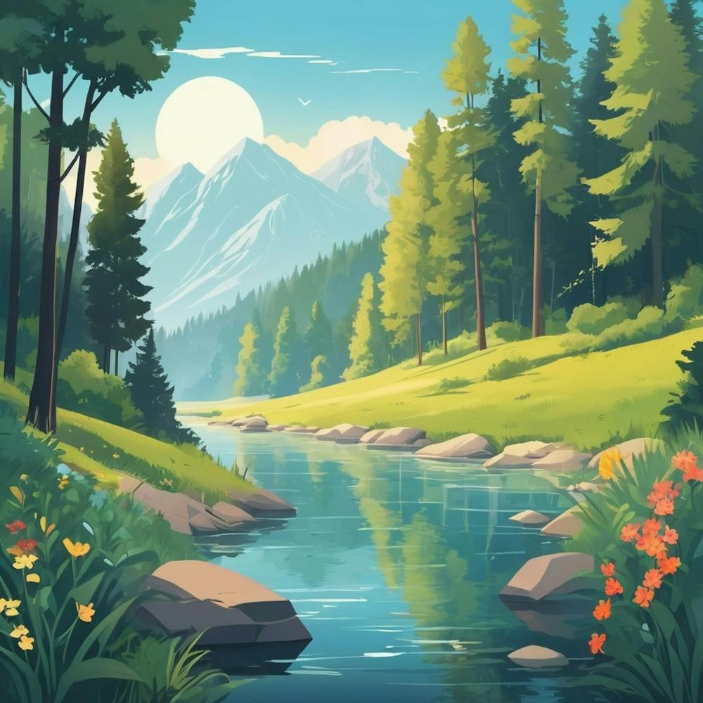 Default An Artistic View Of Scenic Nature In Summer 0