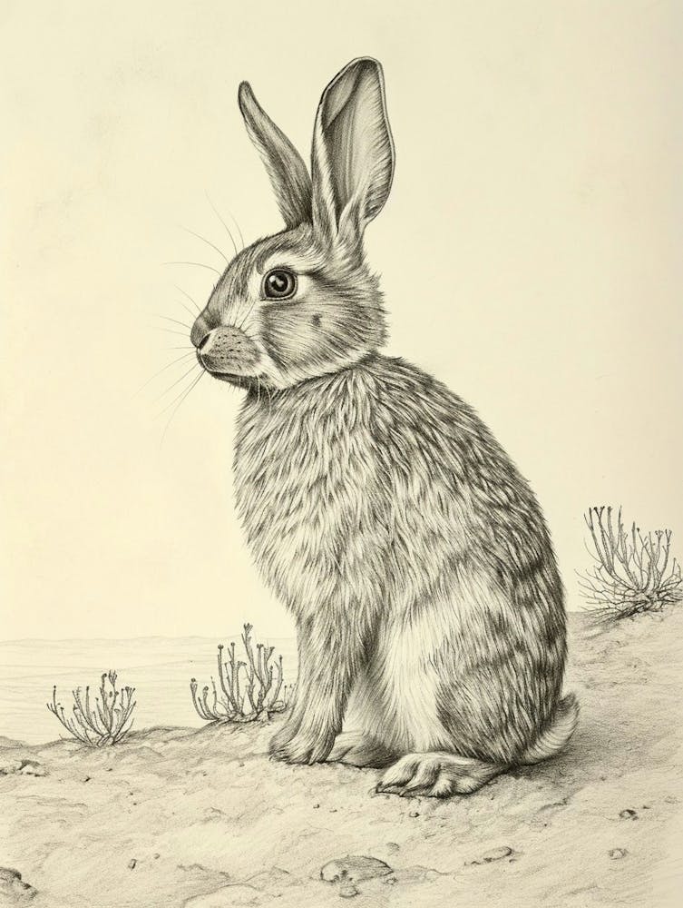 Netherland Dwarf Rabbit Drawing 1