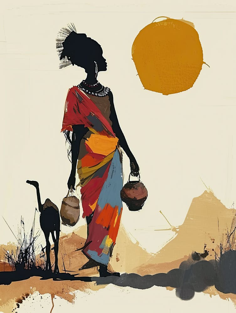 Africa Boho Art; The Tundra Tranquility