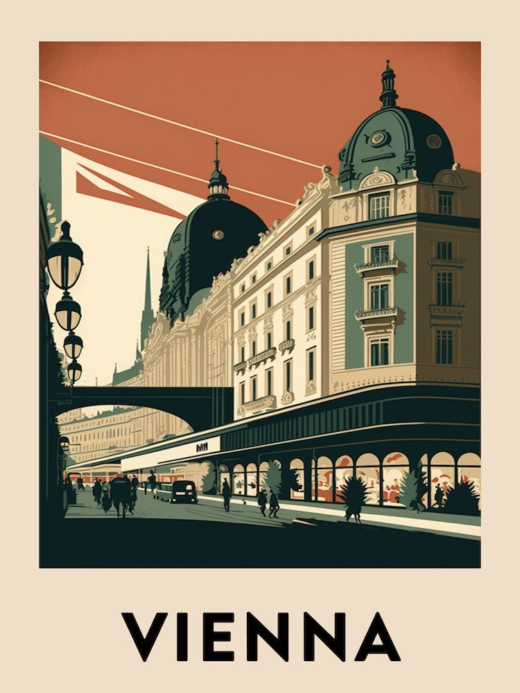 Vienna 2 Vintage Travel Poster