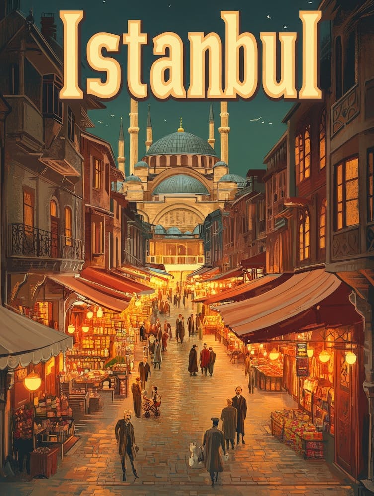 Aihrgdesign A Classic 1960s Travel Poster For Istanbul 4