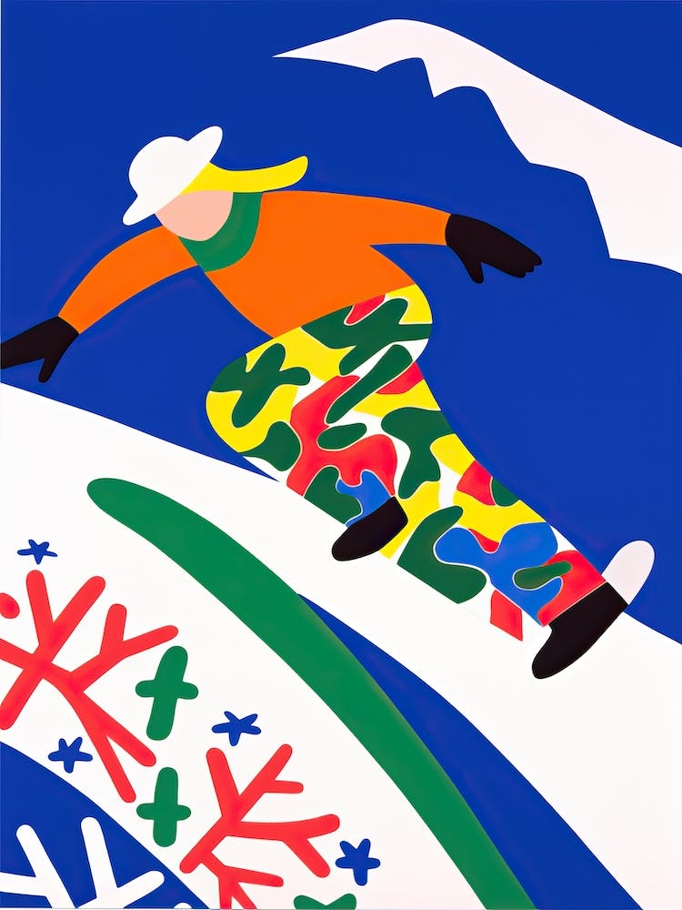 Snowboard Dans Le Style De Matisse 4