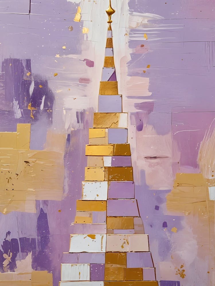 Gold And Purple Tower no1