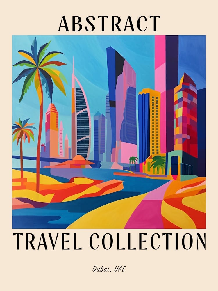 Abstract Travel Collection Poster Dubai Uae 3