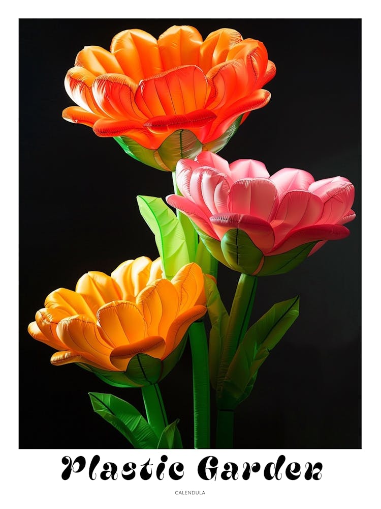 Helle aufblasbare Blumen Poster Ringelblume 3