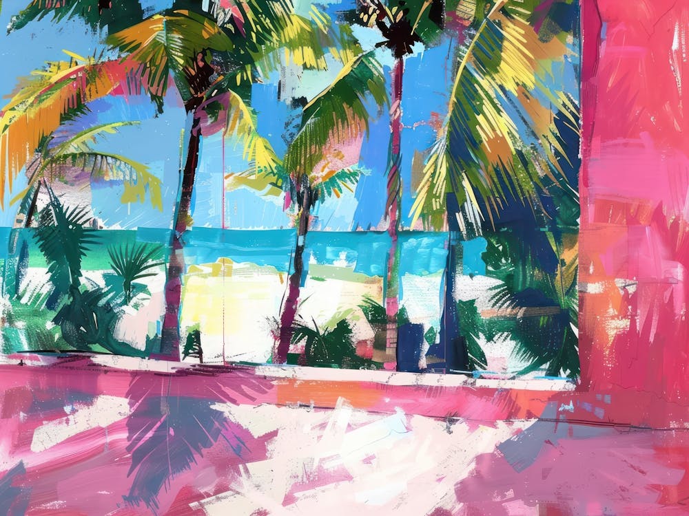 Miami From The Window View Painting 1