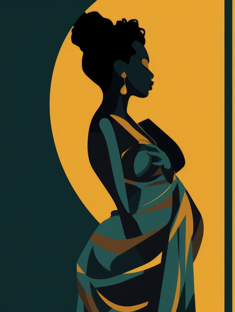 Silhouette Of A Pregnant Woman 1