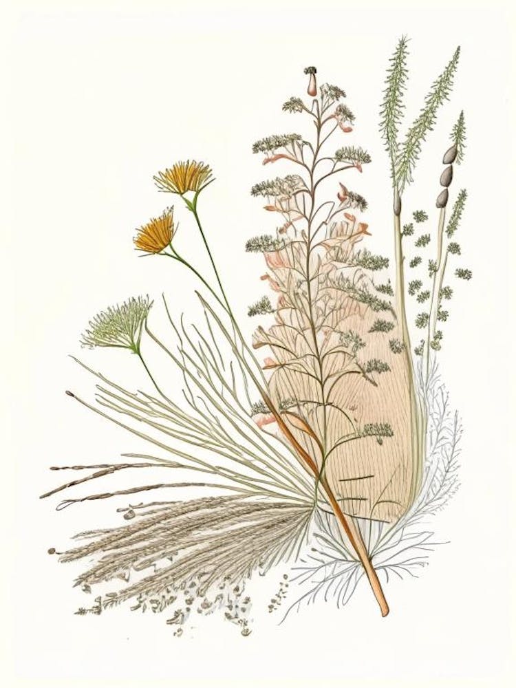 Caraway Spices And Herbs Pencil Illustration 2