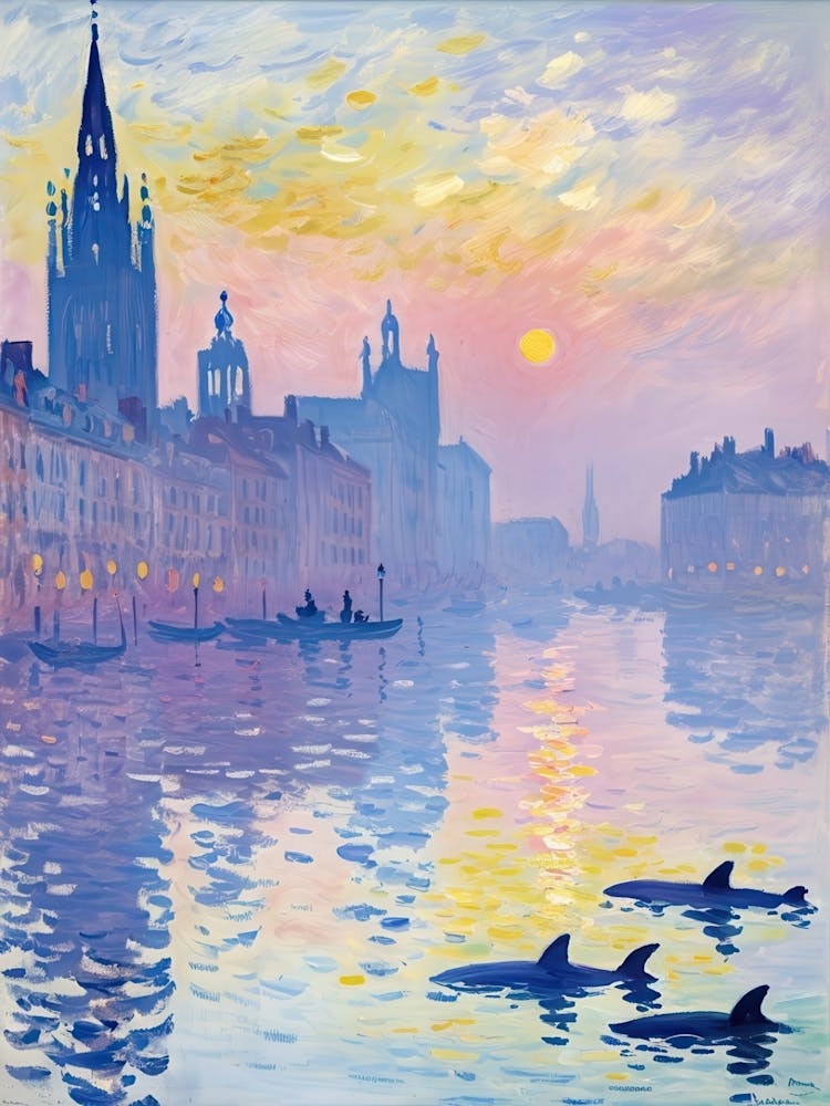 Dolphins In The Water